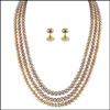 3 string pink  pearl set - SJPJA-263 - Click here to View more details about this Product